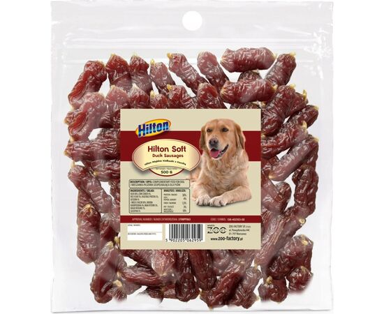 HILTON SOFT DUCK SAUSAGES - DOG TREAT - 500G