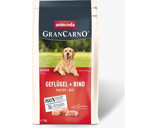 ANIMONDA GRAN CARNO SENIOR POULTRY WITH BEEF - DRY DOG ​​FOOD - 1 KG