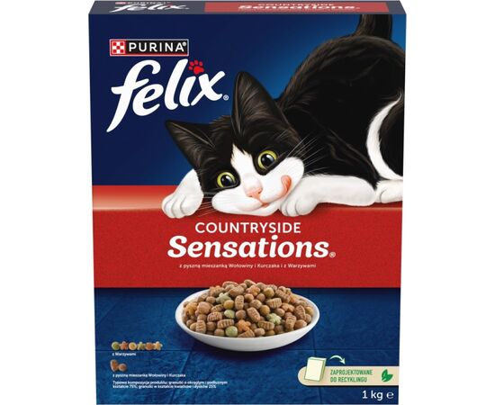 PURINA NESTLE PURINA FELIX COUNTRYSIDE SENSATIONS - DRY CAT FOOD - 1KG
