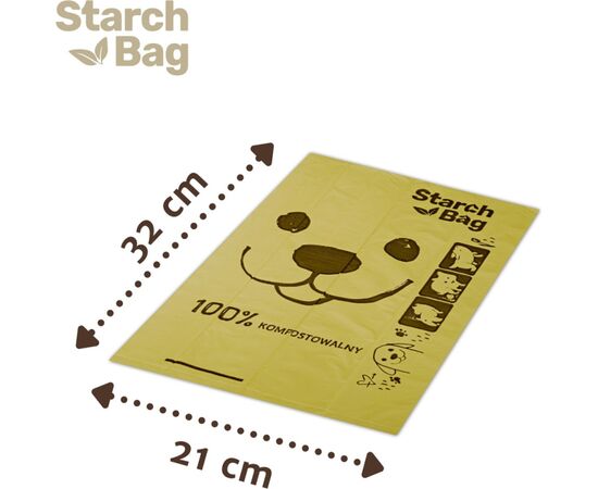 STARCH BAG STARCHBAG BIO COMPOSTABLE POOP BAGS LIGHT BLUE – 1X15 PCS