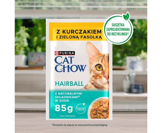 PURINA NESTLE PURINA CAT CHOW HAIRBALL CONTROL CHICKEN WITH GREEN BEANS - WET CAT FOOD - 85G