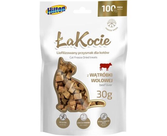 HILTON ŁAKOCIE FREEZE DRIED BEEF LIVER - CAT TREATS - 30G