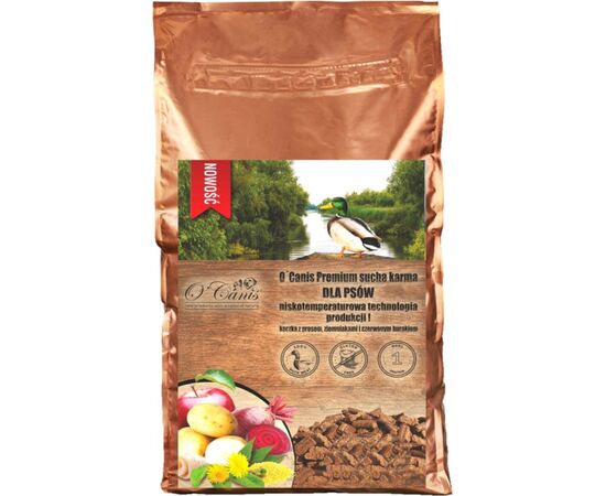 O'CANIS DUCK WITH MILLET, POTATOES, AND RED BEET - DRY DOG FOOD - 1,5KG