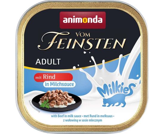ANIMONDA VOM FEINSTEN ADULT MILKIES WITH BEEF IN MILK SAUCE - WET CAT FOOD - 100G