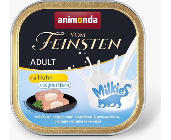 ANIMONDA VOM FEINSTEN ADULT MILKIES WITH CHICKEN AND YOGURT FILLING - WET CAT FOOD - 100G