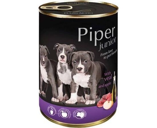 DOLINA NOTECI PIPER JUNIOR WITH VEAL AND APPLE - WET DOG FOOD - 400G
