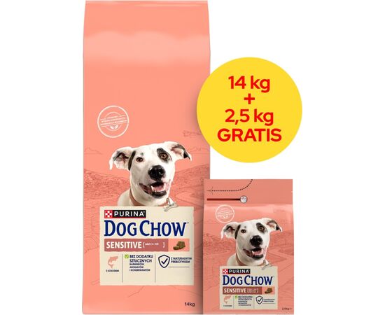 PURINA NESTLE PURINA DOG CHOW SENSITIVE SALMON - DRY DOG FOOD - 14 + 2,5KG