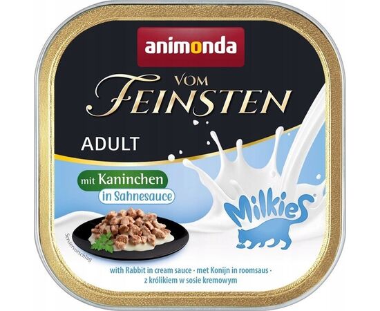 ANIMONDA VOM FEINSTEN ADULT MILKIES WITH RABBIT IN CREAMY SAUCE - WET FOOD FOR CATS - 100G