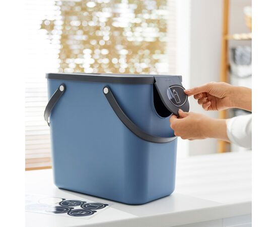 ROTHO POJEMNIK DO SEGREGACJI ODPADÓW 25L ALBULA NIEBIESKI