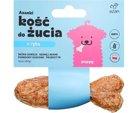 BRIT AZANKI COD BONE WITH PROBIOTIC PUPPY IN FISH SHAPE – DOG TREAT – 12 CM