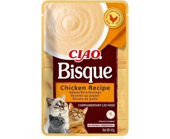 INABA CIAO BISQUE CHICKEN - CAT TREATS - 12 X 40G