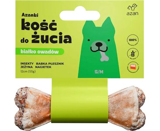 BRIT AZANKI BONE WITH INSECTS AND BLACKBERRY S/M - DOG TREAT - 12 CM