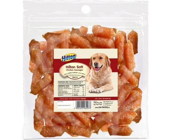 HILTON SOFT CHICKEN SAUSAGES - DOG TREAT - 500G