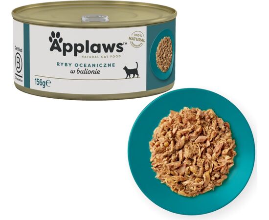 APPLAWS OCEAN FISH IN BROTH - WET CAT FOOD - 156G