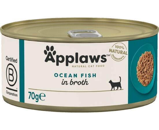 APPLAWS OCEAN FISH IN BROTH - WET CAT FOOD - 70G