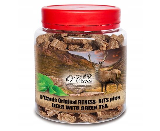 O'CANIS FITNESS-BITS PLUS DEER WITH GREEN TEA - DOG TREAT - 400G