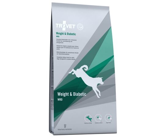 TROVET WEIGHT & DIABETIC WRD WITH CHICKEN - DRY DOG FOOD - 12,5 KG