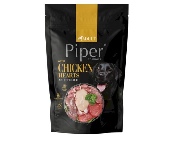 DOLINA NOTECI PIPER ANIMALS WITH CHICKEN HEARTS AND SPINACH - WET DOG FOOD - 500G