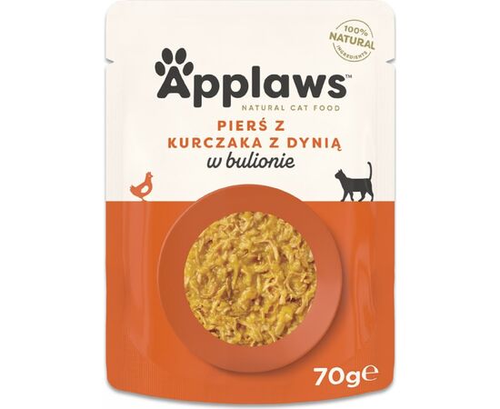 APPLAWS CHICKEN BREAST WITH PUMPKIN IN BROTH - WET CAT FOOD - 70G