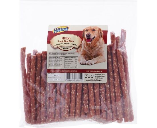 HILTON DUCK RICE STICKS - DOG TREAT - 500G