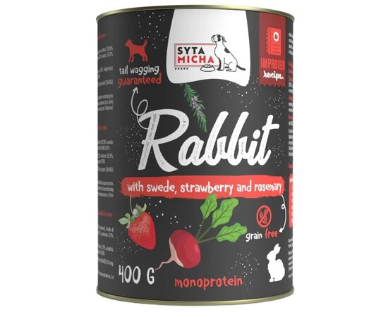 SYTA MICHA CHEF RABBIT WITH TURNIP, STRAWBERRY AND ROSEMARY - WET DOG FOOD - 400G