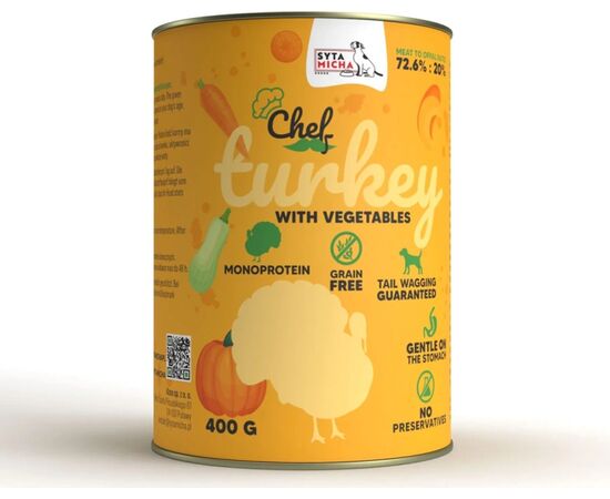 SYTA MICHA CHEF INDYK Z WARZYWAMI MOKRA KARMA DLA PSA 400G