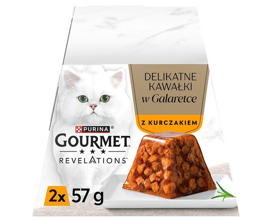 PURINA NESTLE PURINA GOURMET REVELATIONS CHUNKS IN JELLY WITH CHICKEN - WET CAT FOOD - 2X57G