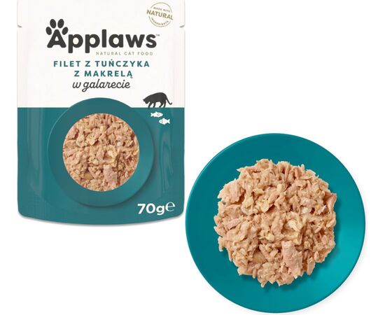APPLAWS TUNA FILLET WITH MACKEREL IN JELLY - WET CAT FOOD - 70G