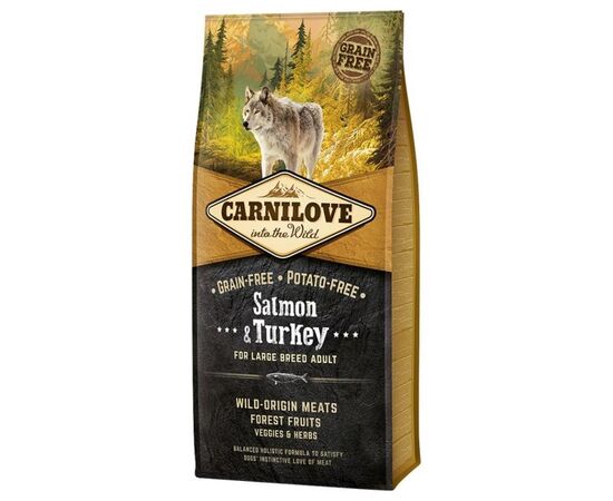 CARNILOVE ADULT SALMON AND TURKEY LARGE BREEDS - DRY DOG FOOD - 4KG