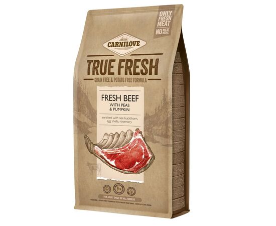 CARNILOVE TRUE FRESH DOG ADULT BEEF WITH PEAS AND PUMPKIN - DRY DOG FOOD - 11,4KG
