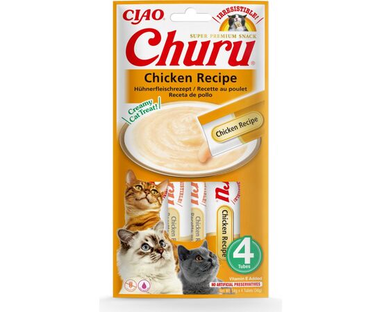INABA CHURU CHICKEN - CAT TREATS - 4X14 G