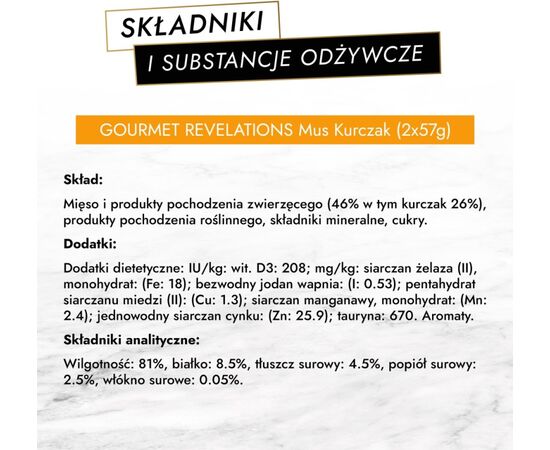 PURINA NESTLE PURINA GOURMET REVELATIONS CHICKEN - WET CAT FOOD - 2X57 G