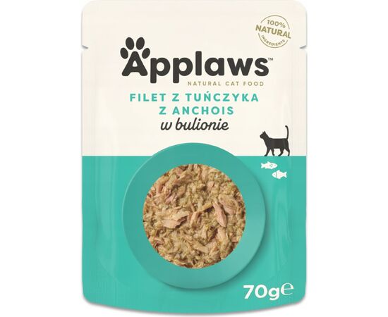 APPLAWS NATURAL CAT FOOD TUNA AND WHOLE ANCHOVY - WET CAT FOOD - 70G