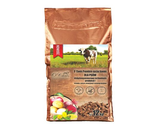 O'CANIS PREMIUM BEEF WITH MILLET, POTATOES, AND RED BEETROOT - DRY DOG FOOD - 12KG