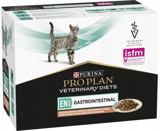 PURINA NESTLE PURINA PRO PLAN VETERINARY DIETS EN ST/OX GASTROINTESTINAL SALMON - WET CAT FOOD - 10X85 G