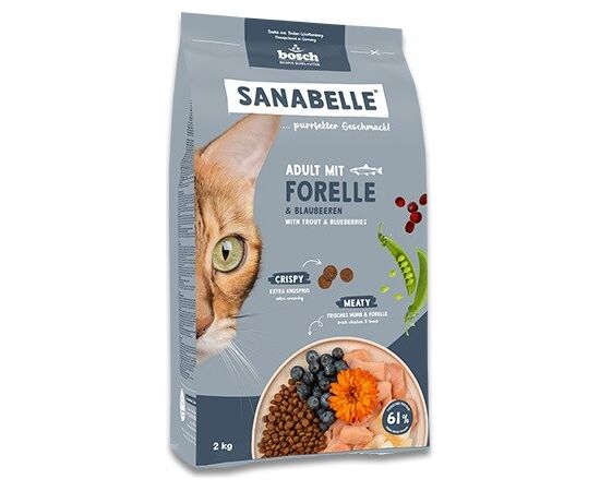 BOSCH SANABELLE ADULT PSTRĄG SUCHA KARMA DLA KOTÓW 8KG