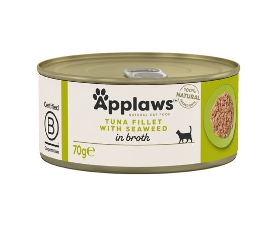 APPLAWS TUNA FILLET WITH SEAWEED IN BROTH - WET CAT FOOD - 70G