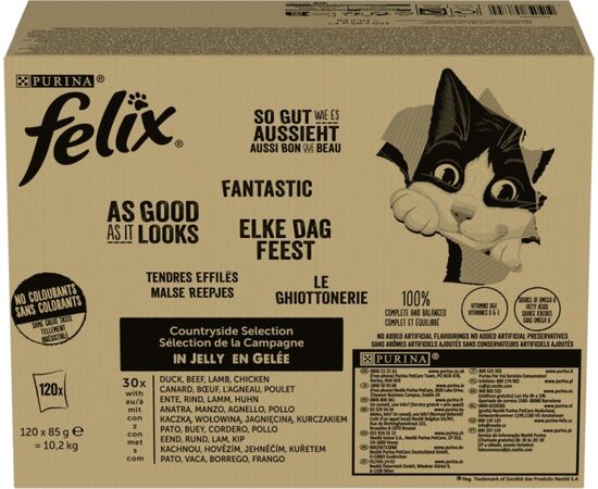 PURINA NESTLE PURINA FELIX COUNTRYSIDE SELECTION - WET CAT FOOD - 120X85G
