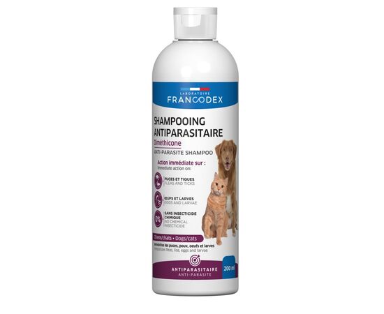FRANCODEX ANTIPARASITIC SHAMPOO WITH DIMETHICONE - SHAMPOO FOR DOG AND CAT – 200ML