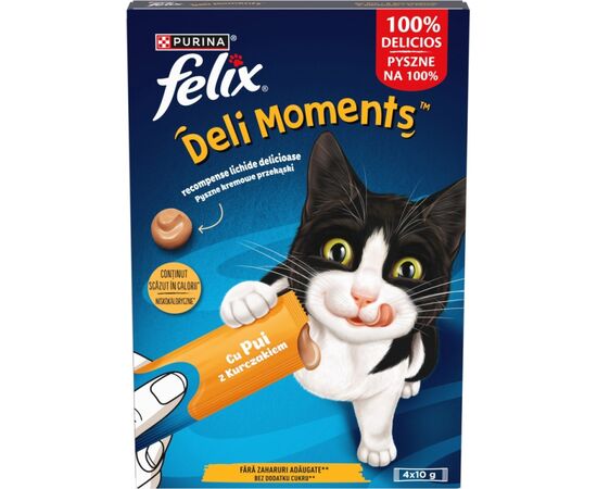PURINA NESTLE PURINA FELIX DELI MOMENTS CHICKEN - CAT TREATS - 4X10G