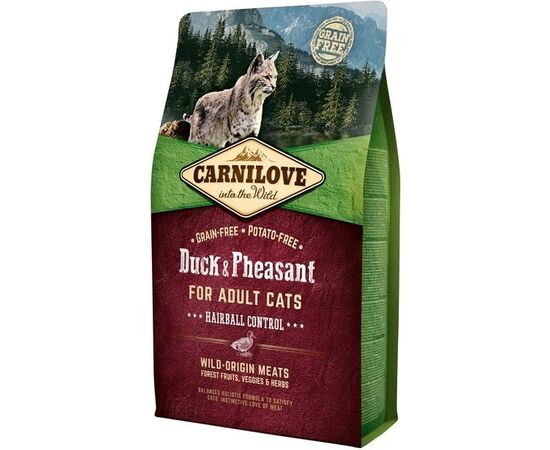 CARNILOVE CAT DUCK & PHEASANT HAIRBALL CONTROL 2KG