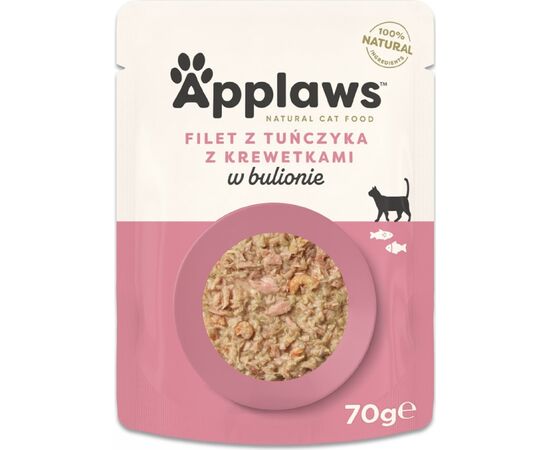 APPLAWS TUNA FILLET WITH PRAWN IN BROTH - WET CAT FOOD - 70G