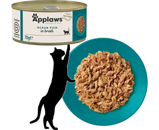 APPLAWS OCEAN FISH IN BROTH - WET CAT FOOD - 70G