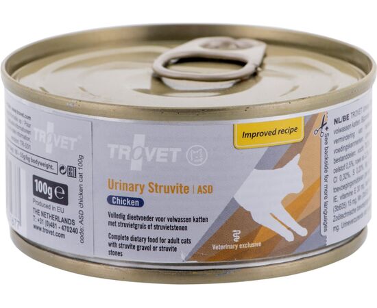 TROVET ASD URINARY STRUVITE WITH CHICKEN - WET CAT FOOD - 100 G