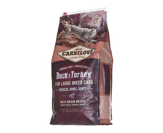 CARNILOVE DUCK&TURKEY LARGE BREED DRY CAT FOOD - 6 KG