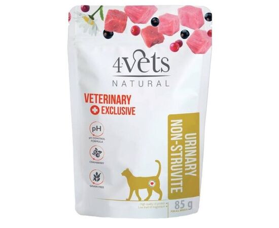 4VETS NATURAL URINARY NON-STRUVITE - WET CAT FOOD - 85G