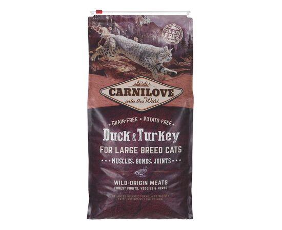 CARNILOVE DUCK&TURKEY LARGE BREED DRY CAT FOOD - 6 KG