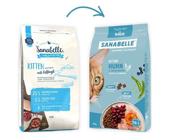 BOSCH SANABELLE KARMA DLA KOCIĄT Z DROBIEM 8KG