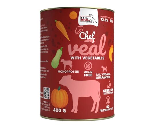 SYTA MICHA CHEF VEAL WITH VEGETABLES - WET DOG FOOD - 400G