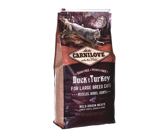 CARNILOVE DUCK&TURKEY LARGE BREED DRY CAT FOOD - 6 KG